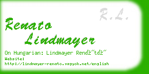 renato lindmayer business card